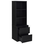 Ensemble de chambre à coucher complet 3 pièces Westpark avec bibliothèque et tête de lit noire