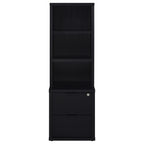 Ensemble de chambre à coucher complet 3 pièces Westpark avec bibliothèque et tête de lit noire