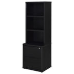 Ensemble de chambre à coucher complet 3 pièces Westpark avec bibliothèque et tête de lit noire
