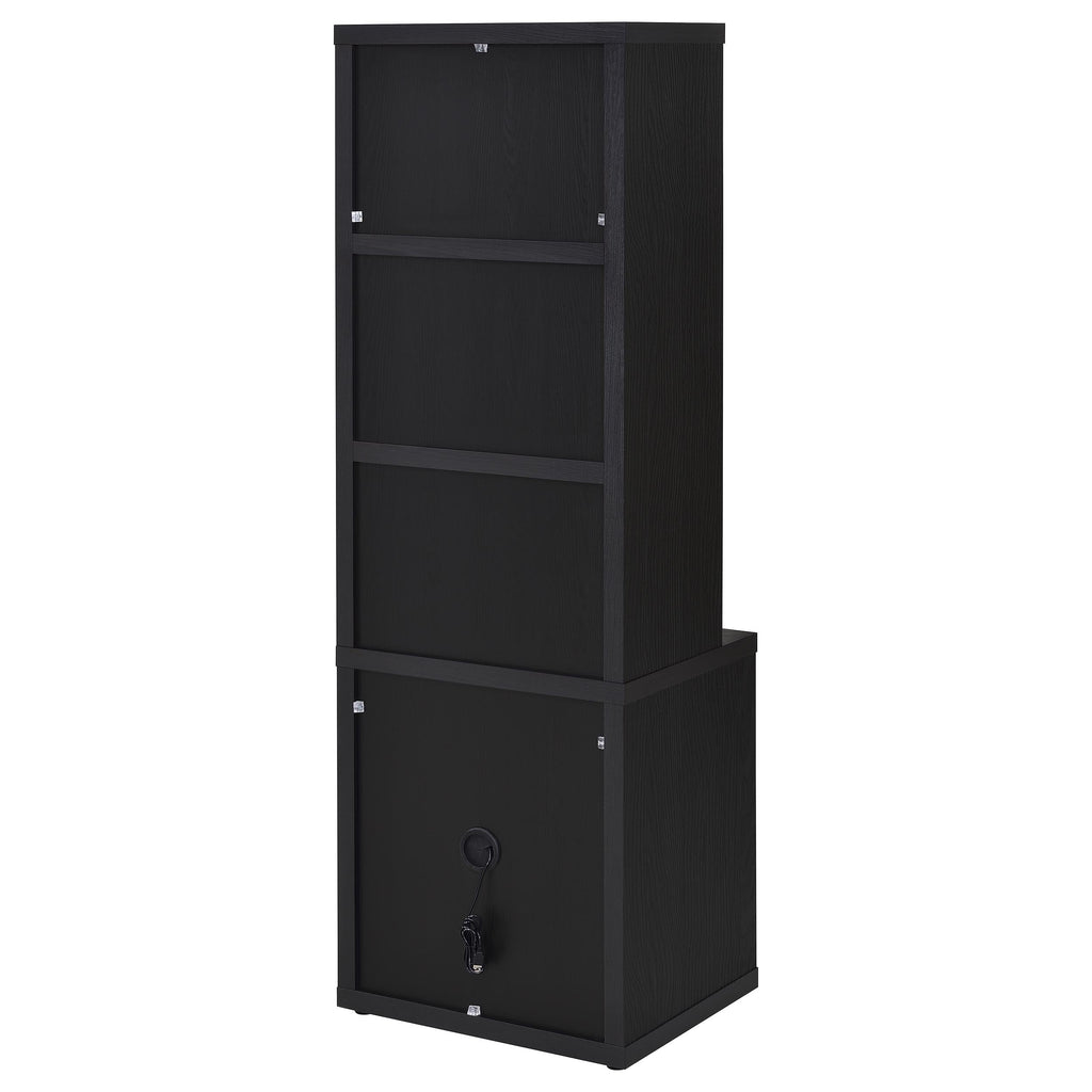 Ensemble de chambre à coucher complet 3 pièces Westpark avec bibliothèque et tête de lit noire