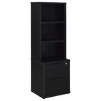 Ensemble de chambre à coucher 3 pièces Westpark avec lit Queen Size, bibliothèque et tête de lit noires