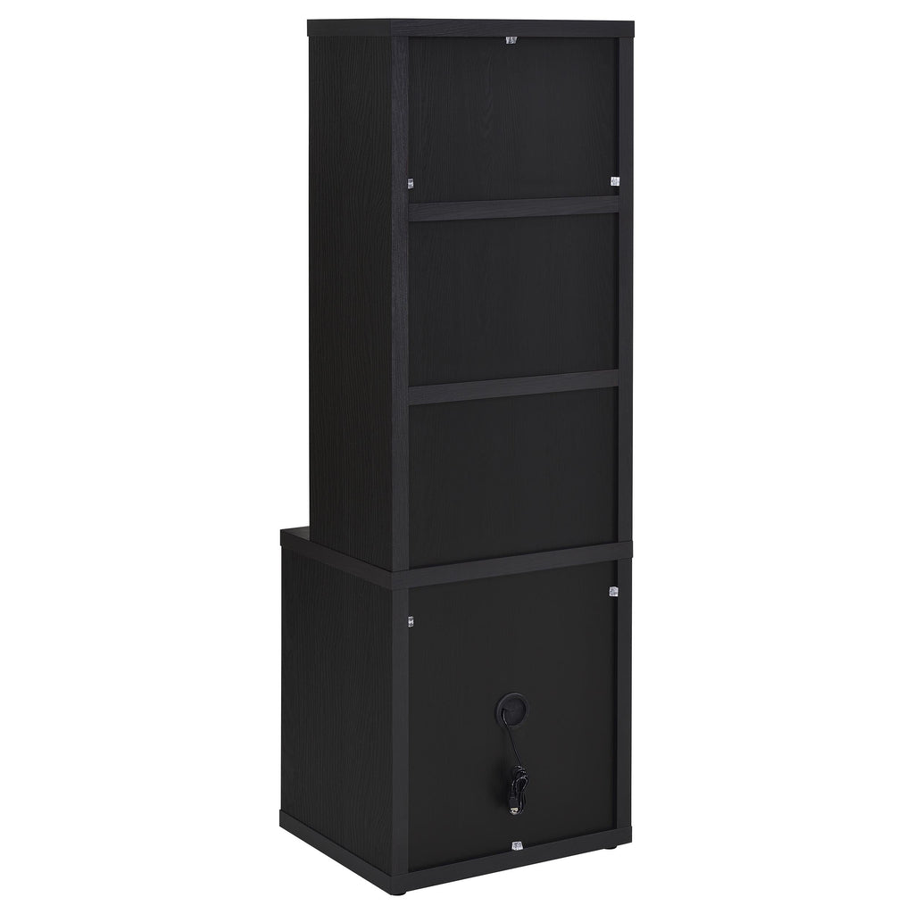 Ensemble de chambre à coucher 3 pièces Westpark avec lit Queen Size, bibliothèque et tête de lit noires