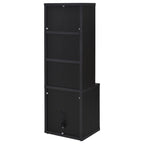 Ensemble de chambre à coucher 3 pièces Westpark avec lit Queen Size, bibliothèque et tête de lit noires