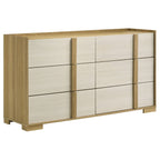 Ensemble de chambre à coucher Hyland 5 pièces avec lit king size oriental, naturel