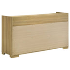 Ensemble de chambre à coucher Hyland 5 pièces avec lit king size oriental, naturel