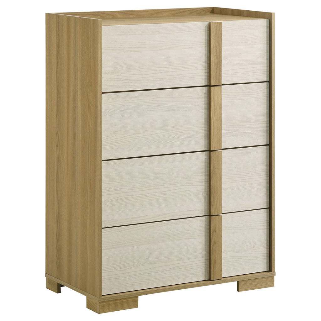 Ensemble de chambre à coucher Hyland 5 pièces avec lit king size oriental, naturel