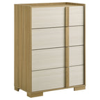 Ensemble de chambre à coucher Hyland 5 pièces avec lit king size oriental, naturel