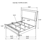 Ensemble de chambre à coucher Hyland 5 pièces avec lit king size oriental, naturel