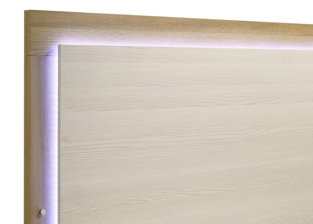 Ensemble de chambre à coucher Hyland 5 pièces avec lit king size oriental, naturel