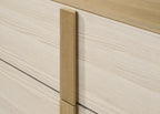 Ensemble de chambre à coucher Hyland 5 pièces avec lit king size oriental, naturel