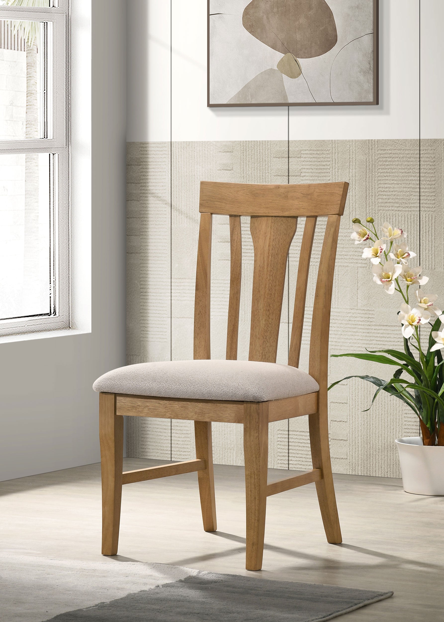 Chaise de salle à manger Hartville, brun clair naturel (lot de 2)