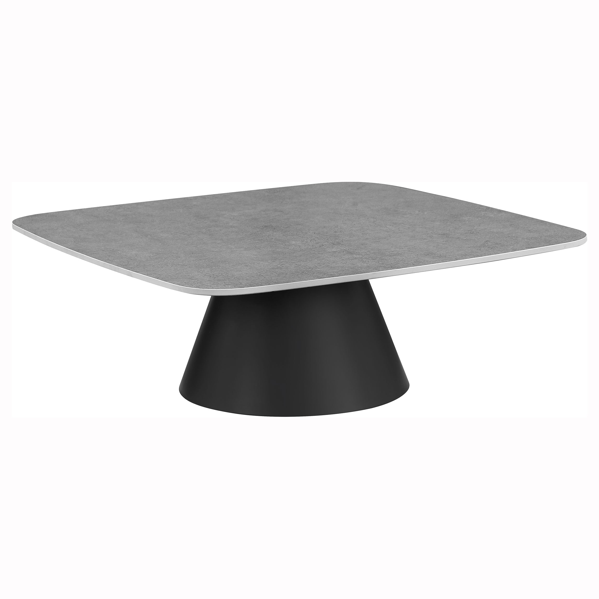 Ensemble de 2 tables basses cocktail Eason en béton et noir