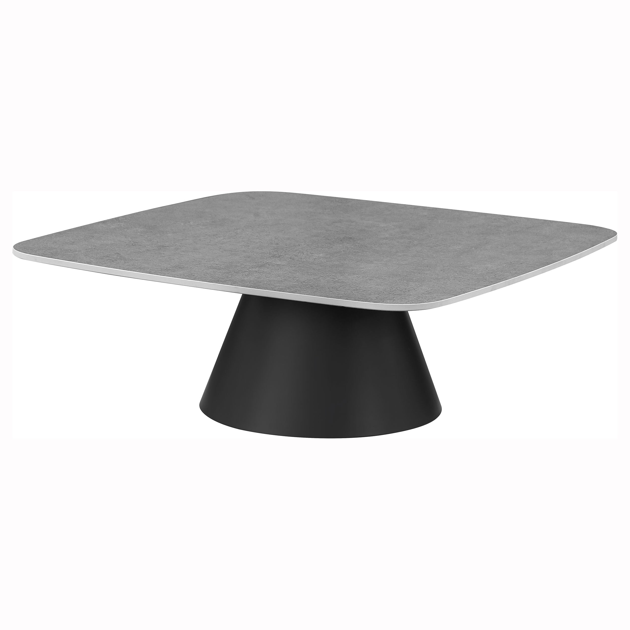 Ensemble de 2 tables basses cocktail Eason en béton et noir