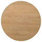 Table basse ronde en bois de chêne clair de 36 pouces d'Ottowa