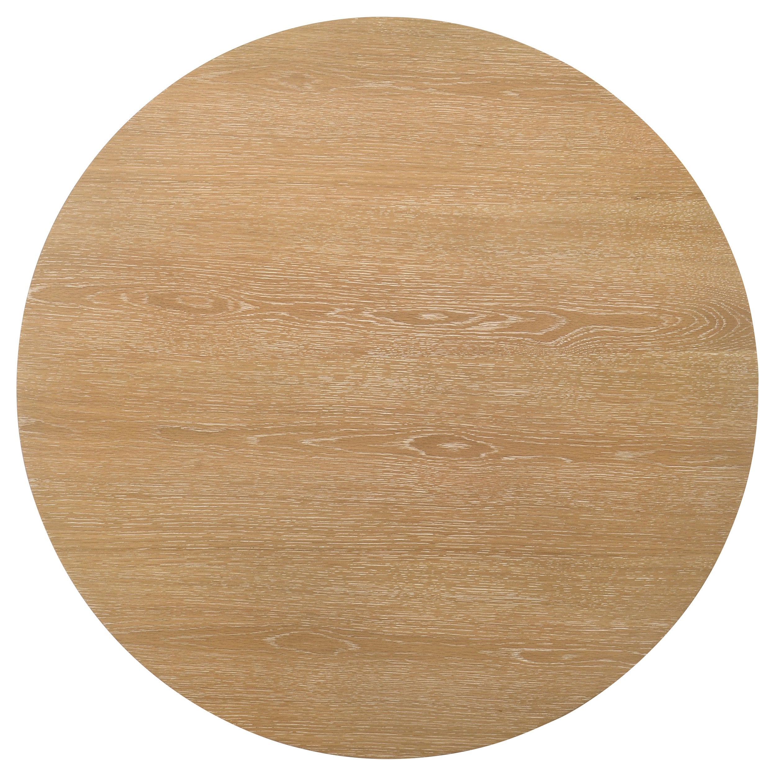 Table basse ronde en bois de chêne clair de 36 pouces d'Ottowa